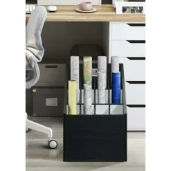 AdirOffice File Cabinets<Vertical File Cabinet, 22.24"H x 15.55"W x 15.55"D, Black (ADI627-WBLK)