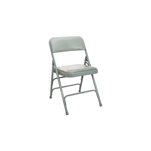 Advantage Folding & Stacking<Vinyl Padded Folding Chairs, Gray, 40/Pack (DPI903V-GG-40)