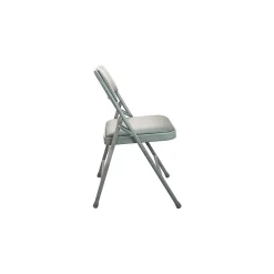 Advantage Folding & Stacking<Vinyl Padded Folding Chairs, Gray, 40/Pack (DPI903V-GG-40)