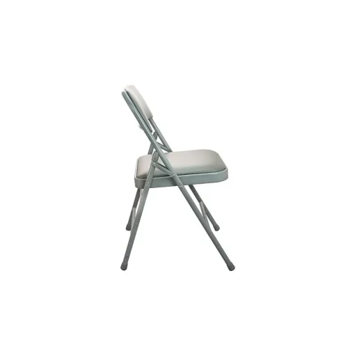 Advantage Folding & Stacking<Vinyl Padded Folding Chairs, Gray, 40/Pack (DPI903V-GG-40)