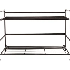 Advantus Shelving<FlipShelf 2-Shelf Steel Rack, 18" x 26.75" x 12", Black (38780)