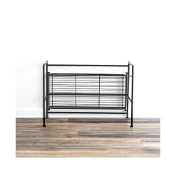 Advantus Shelving<FlipShelf 2-Shelf Steel Rack, 18" x 26.75" x 12", Black (38780)