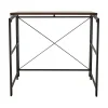 Advantus Corner Desks<Flipshelf 32"W Computer Desk, Wood Grain/Black (39338)