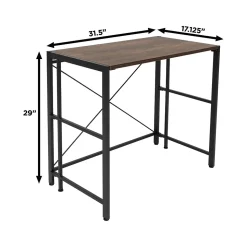 Advantus Corner Desks<Flipshelf 32"W Computer Desk, Wood Grain/Black (39338)