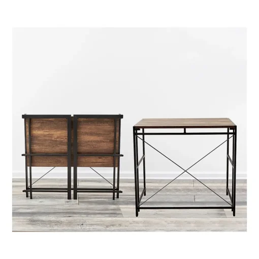 Advantus Corner Desks<Flipshelf 32"W Computer Desk, Wood Grain/Black (39338)
