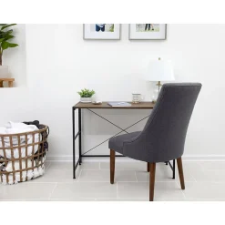 Advantus Corner Desks<Flipshelf 32"W Computer Desk, Wood Grain/Black (39338)