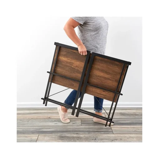 Advantus Corner Desks<Flipshelf 32"W Computer Desk, Wood Grain/Black (39338)