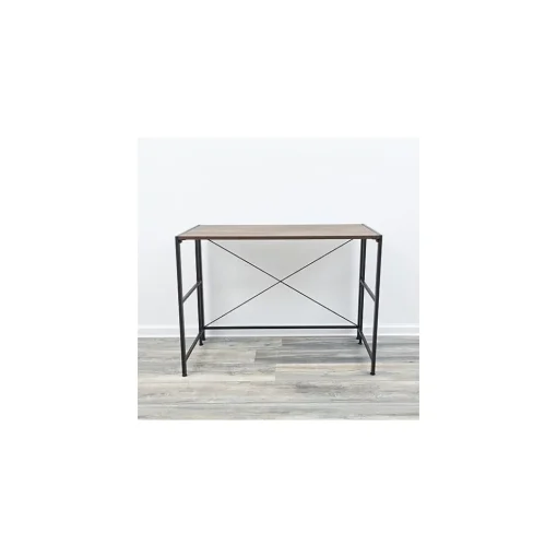 Advantus Corner Desks<Flipshelf 40"W Workstation Desk, Wood Grain/Black (39347)