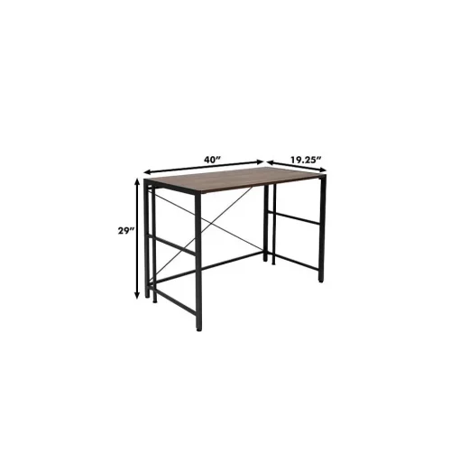 Advantus Corner Desks<Flipshelf 40"W Workstation Desk, Wood Grain/Black (39347)