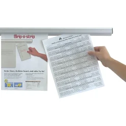 Advantus Bulletin<Grip-A-Strip Display Rail, 36”L x 1.5”H, Satin Aluminum Finish (AVT2005)