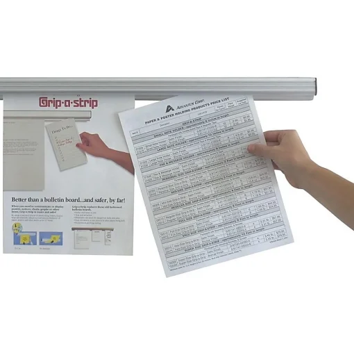 Advantus Bulletin<Grip-A-Strip Display Rail, 24”L x 1.5”H (2000)