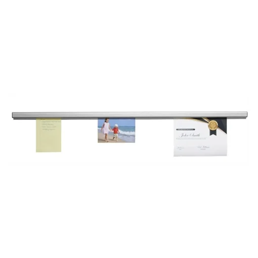 Advantus Bulletin<Grip-A-Strip Display Rail, 9”L x 1.5”H, Satin Alumin Finish (1500)