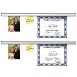 Advantus Bulletin<Grip-a-Strip Display Rail, 9 Inch, Satin, Medium Size, Pack of 2 (AVT1500-2)