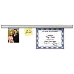 Advantus Bulletin<Grip-a-Strip Display Rail, 9 Inch, Satin, Medium Size, Pack of 2 (AVT1500-2)
