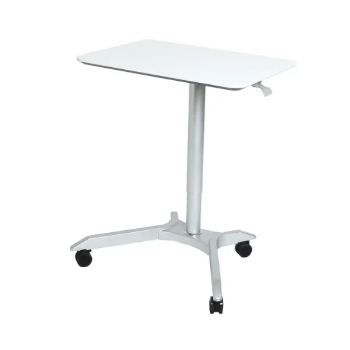 Seville Classics Standing Desks<AIRLIFT XL Pneumatic Sit-Stand Mobile Desk Cart, Height-Adjustable from 27.1 to 41.9, White