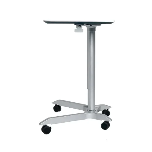 Seville Classics Standing Desks<AIRLIFT XL Pneumatic Sit-Stand Mobile Desk Cart, Height-Adjustable from 27.1 to 41.9, White