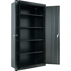 Alera Storage Cabinets<Adjustable Storage Cabinet, Black, 4-Shelf, 36"W x 18"D x 72"H