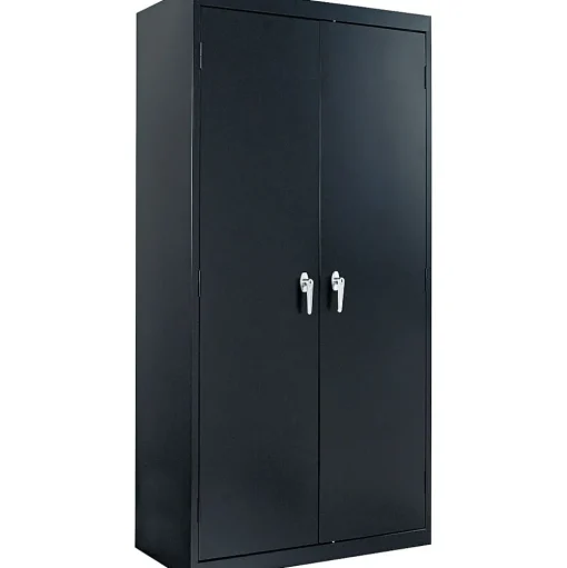 Alera Storage Cabinets<Adjustable Storage Cabinet, Black, 4-Shelf, 36"W x 18"D x 72"H