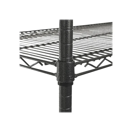 Alera Shelving<Complete 4-Shelf Metal Unit, 48"W, Anthracite Black (ALESW604818BA)