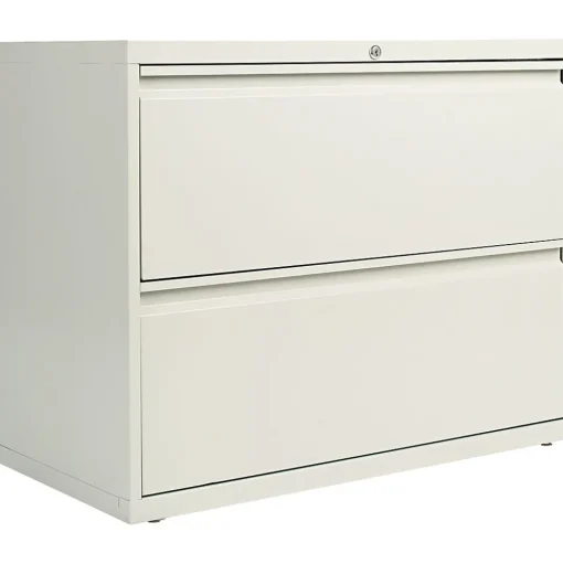 Alera File Cabinets<2-Drawer Mobile Lateral File Cabinet, Letter/Legal Size, Lockable, 28.375"H x 36"W x 19.25"D, Light Gray (ALELF3629LG)