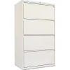 Alera File Cabinets<4-Drawer Mobile Lateral File Cabinet, Letter/Legal Size, Lockable, 53.25"H x 30"W x 19.25"D, Light Gray (ALELF3054LG)