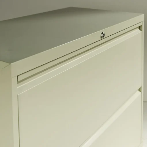 Alera File Cabinets<4-Drawer Mobile Lateral File Cabinet, Letter/Legal Size, Lockable, 53.25"H x 30"W x 19.25"D, Light Gray (ALELF3054LG)