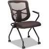 Alera Folding & Stacking<Elusion Series Fixed Arm Fabric Nesting Chair, Black, 2/Carton (ALEEL4914)