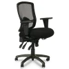 Alera Office Chairs<Etros Series Mesh Back Fabric Computer and Desk Chair, Black (ALEET4017)
