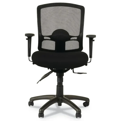 Alera Office Chairs<Etros Series Mesh Back Fabric Computer and Desk Chair, Black (ALEET4017)