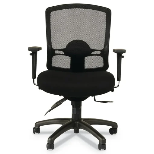 Alera Office Chairs<Etros Series Mesh Back Fabric Computer and Desk Chair, Black (ALEET4017)