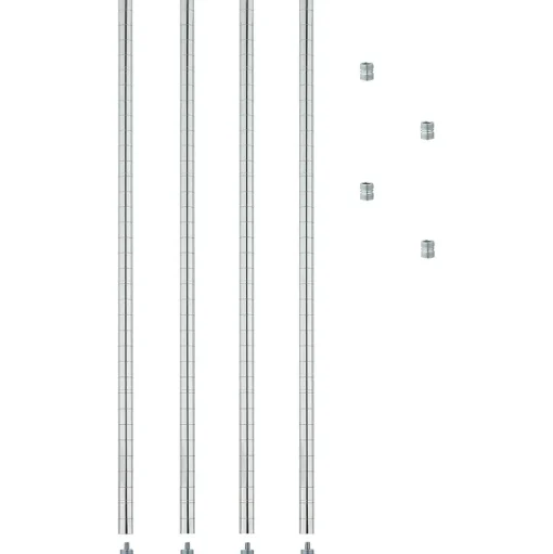 Alera Shelving<Extra Industrial Shelving Stackable Posts, Silver