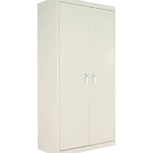 Alera Storage Cabinets<Fixed Shelf Storage Cabinet, Putty, 4-Shelf, 36"W x 18"D x 72"H (ALECM7218PY)
