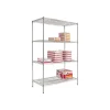 Alera Shelving<Industrial Wire Shelving Starter Set, 48"Wx18"D, Silver (SW504818SR)