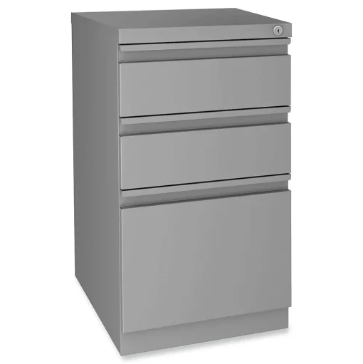 Alera Computer Desks<Modern Teacher Series 60"W Pedestal Desk, Charcoal Woodgrain/Gray (MSD6024CH)