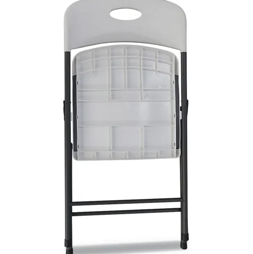 Alera Folding & Stacking<Resin Office Folding Chair, White, 4/Carton (ALEFR9402)