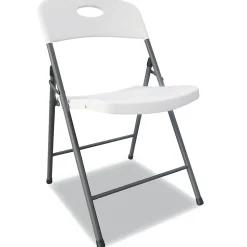 Alera Folding & Stacking<Resin Office Folding Chair, White, 4/Carton (ALEFR9402)