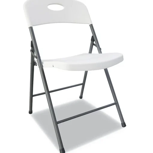 Alera Folding & Stacking<Resin Office Folding Chair, White, 4/Carton (ALEFR9402)