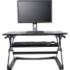 Alera Standing Desks<® Sit-Stand Lifting Workstation, Medium, Black