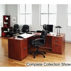 Alera Office Desks<® Valencia Credenza Shell, 29 1/2"H x 65"W x 23 3/5"D, Medium Cherry