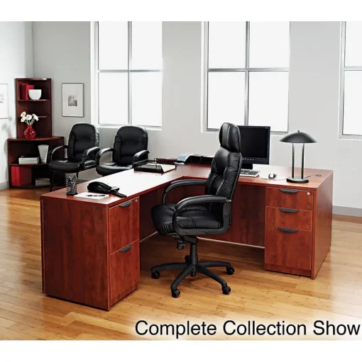 Alera Office Desks<® Valencia Credenza Shell, 29 1/2"H x 65"W x 23 3/5"D, Medium Cherry
