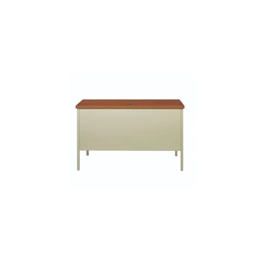 Alera Office Desks<45"W Single Pedestal Desk, Cherry/Putty (ALEHSD4524PC)