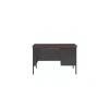 Alera Corner Desks<45"W Single Pedestal Desk, Mocha/Black (ALEHSD4524BM)