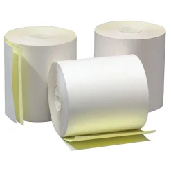 Alliance Pos Paper<Add/Cash/POS Rolls, 3" x 65', 3-Ply Carbonless White/Canary/Pink, 50/Ctn