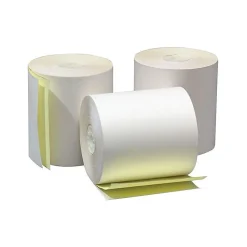 Alliance Pos Paper<Carbonless Cash Register Paper Rolls, 3" x 90', 50 Rolls/Pack (3405)