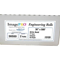 Alliance Wide Format Paper<ImagePRO Wide-Format Bond Paper Roll, 30" x 500', 2/Carton (30550)
