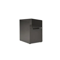 Allsteel File Cabinets<Radii Vertical File Cabinet, Letter/Legal Size, Lockable, 21"H x 15"W x 18"D, Flint (APGMBP18SNPT001)