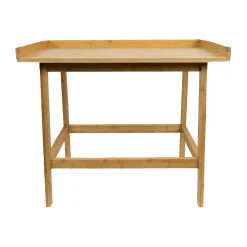 Alpha QuickFind Storage Cabinets<19" Bamboo Cabinet Stand with 1 Shelf, Brown (196852)