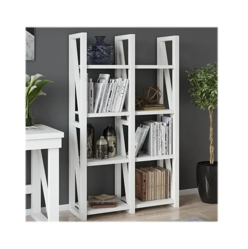 Ameriwood Bookcases<Crestwood 60"H 8-Shelf Bookcase, White (4465013COM)
