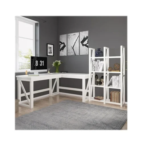 Ameriwood Bookcases<Crestwood 60"H 8-Shelf Bookcase, White (4465013COM)