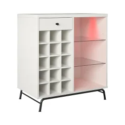 Ameriwood Storage Cabinets<Melbourne 36.5" Bar Cabinet with 3 Shelves, White (3593013COM)